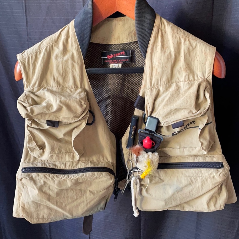 Simms Large Tan Fishing Vest